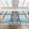 Well Woven Habra Light Blue Machine Washable Vintage Classic Distsressed Persian Mat Soft Area Rug All Area Rugs And Runners