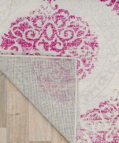 WRG Floral Damask Pink Ivory Area Rug All Area Rugs And Runners
