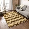 Well Woven Miami Bourban Chevron Gold Modern Area Rug
