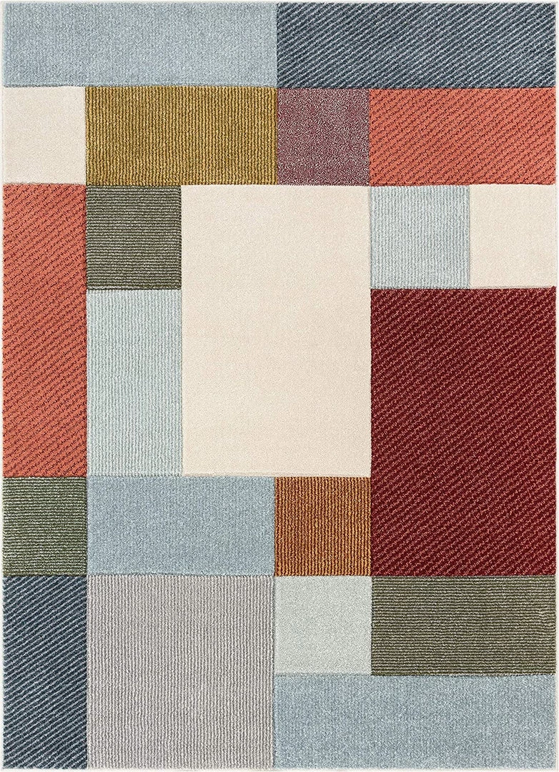Modern Rugs And Decor Multi-color Modern Geometric Boxes Pattern Area Rug 8 Modern Rugs And Decor Multi-color Modern Geometric Boxes Pattern Area Rug