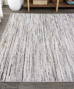 Jonathan All Area Rugs And Runners Loom Modern Strie Gray/Black . Soft Area Rug