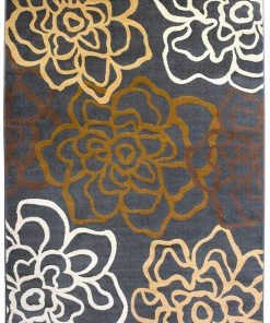 WRG Floral Gray/Grey Brown White Area Rug All Area Rugs And Runners