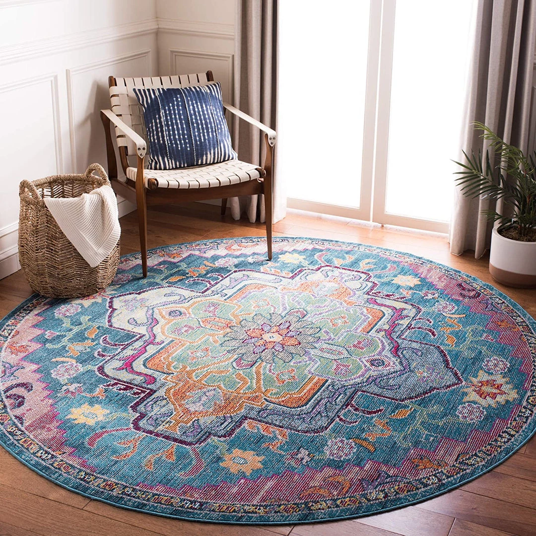 Modern Rugs And Decor Boho Chic Oriental Medallion Distressed Area Rug, Teal / Rose All Area Rugs And Runners 5 Modern Rugs And Decor Boho Chic Oriental Medallion Distressed Area Rug, Teal / Rose All Area Rugs And Runners