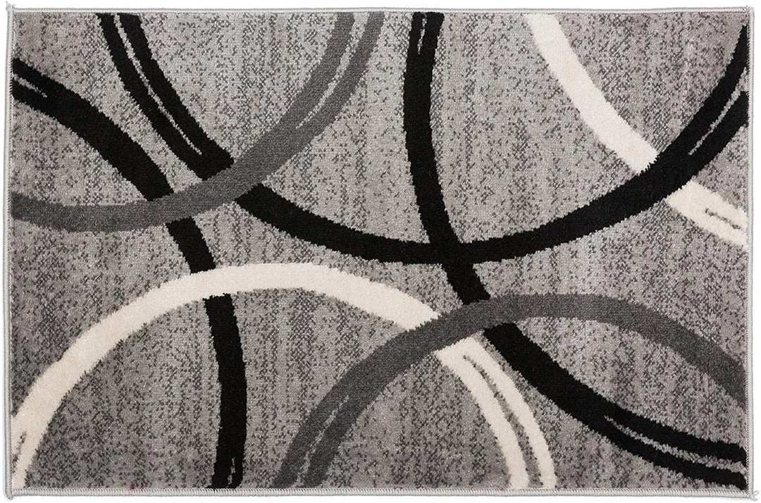 WRG All Area Rugs And Runners Contemporary Circles Pattern Gray Black Area Rugs 5 WRG All Area Rugs And Runners Contemporary Circles Pattern Gray Black Area Rugs