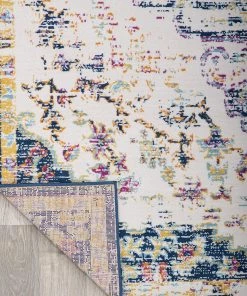 WRG Vintage Medallion Floral Ivory Dark Blue Soft Area Rug All Area Rugs And Runners