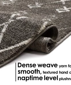 WW Trellis Gray Distressed Lattice Area Rugs