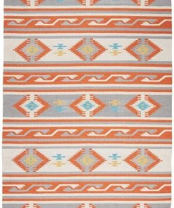 Modern Rugs And Decor Tribal Cotton Area Rug Ivory Grey