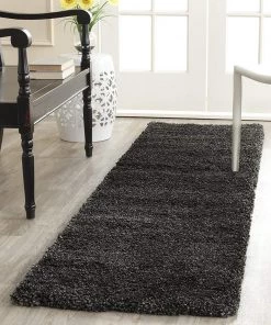 FAS Dark Gray Soft Plush Shag Area Rug