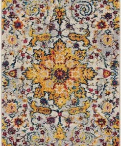 WW Yellow Blue Purple Vintage Floral Medallion Area Rugs 15 WW Yellow Blue Purple Vintage Floral Medallion Area Rugs