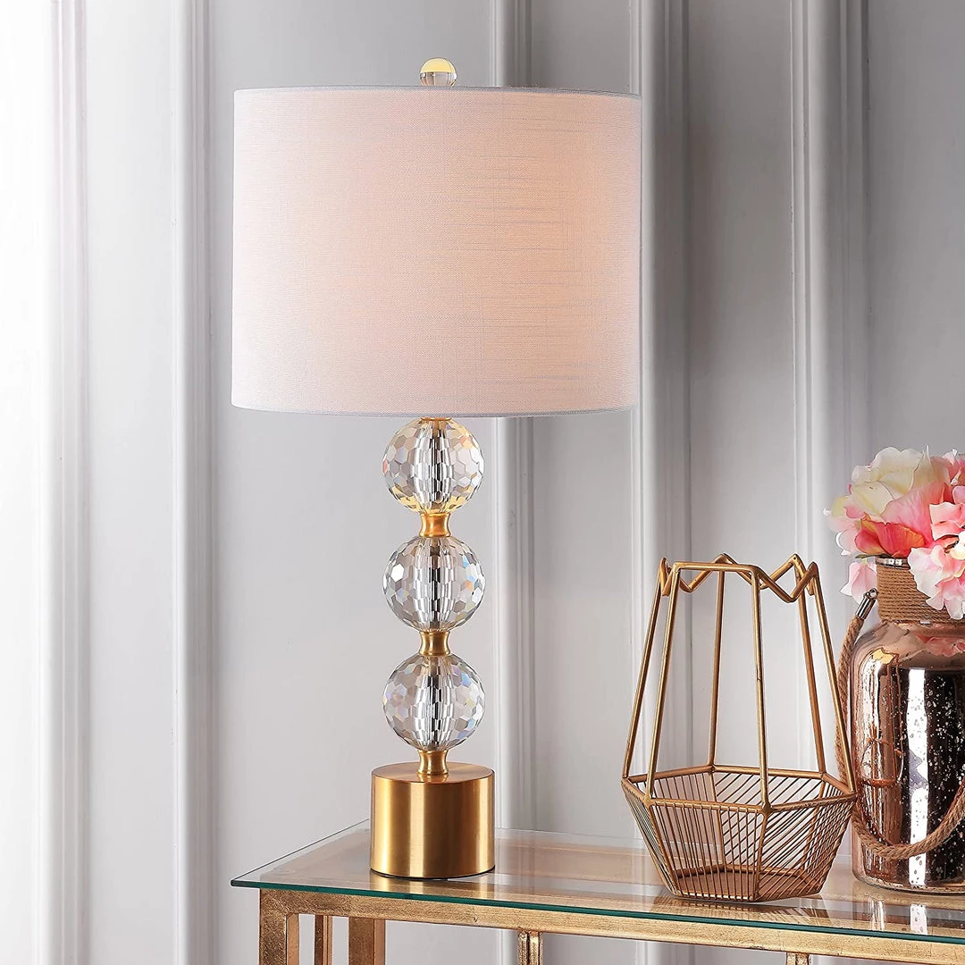 JONATHAN Lamps Ashley 25.25" Crystal LED Table Lamp Clear/Brass 5 JONATHAN Lamps Ashley 25.25" Crystal LED Table Lamp Clear/Brass