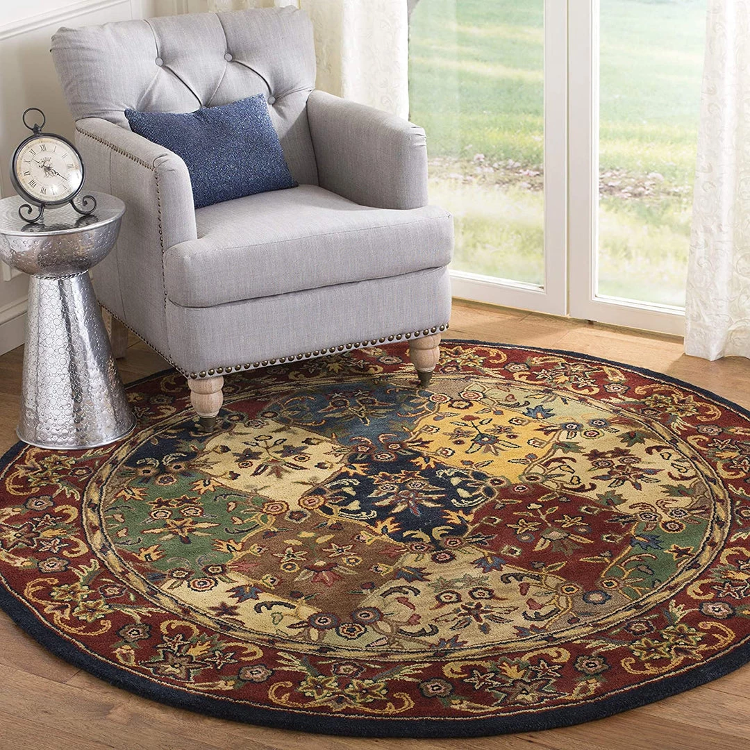 Safavieh All Area Rugs And Runners Heritage Collection Handmade Traditional Oriental Premium Wool Area Rug Multi / Burgundy 7 Safavieh All Area Rugs And Runners Heritage Collection Handmade Traditional Oriental Premium Wool Area Rug Multi / Burgundy