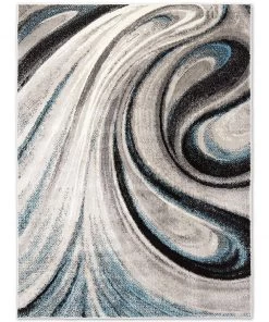 FAS Abstract Gray Turquoise Blue Soft Area Rugs All Area Rugs And Runners