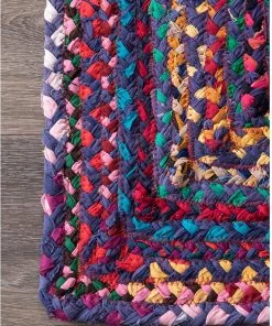 FAS Hand Braided Blue Soft Area Rugs All Area Rugs And Runners