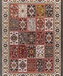 WW Modern Floral Panel Persian Design Multicolor Area Rug