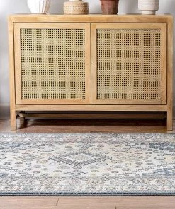 Unique Loom Aryn Blue Tribal Medallion Pattern Area Rug All Area Rugs And Runners