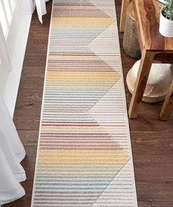 Well Woven Odwa Soft Pastel Multi Color Chevron Triangle Stripes Geometric Area Rug All Area Rugs And Runners