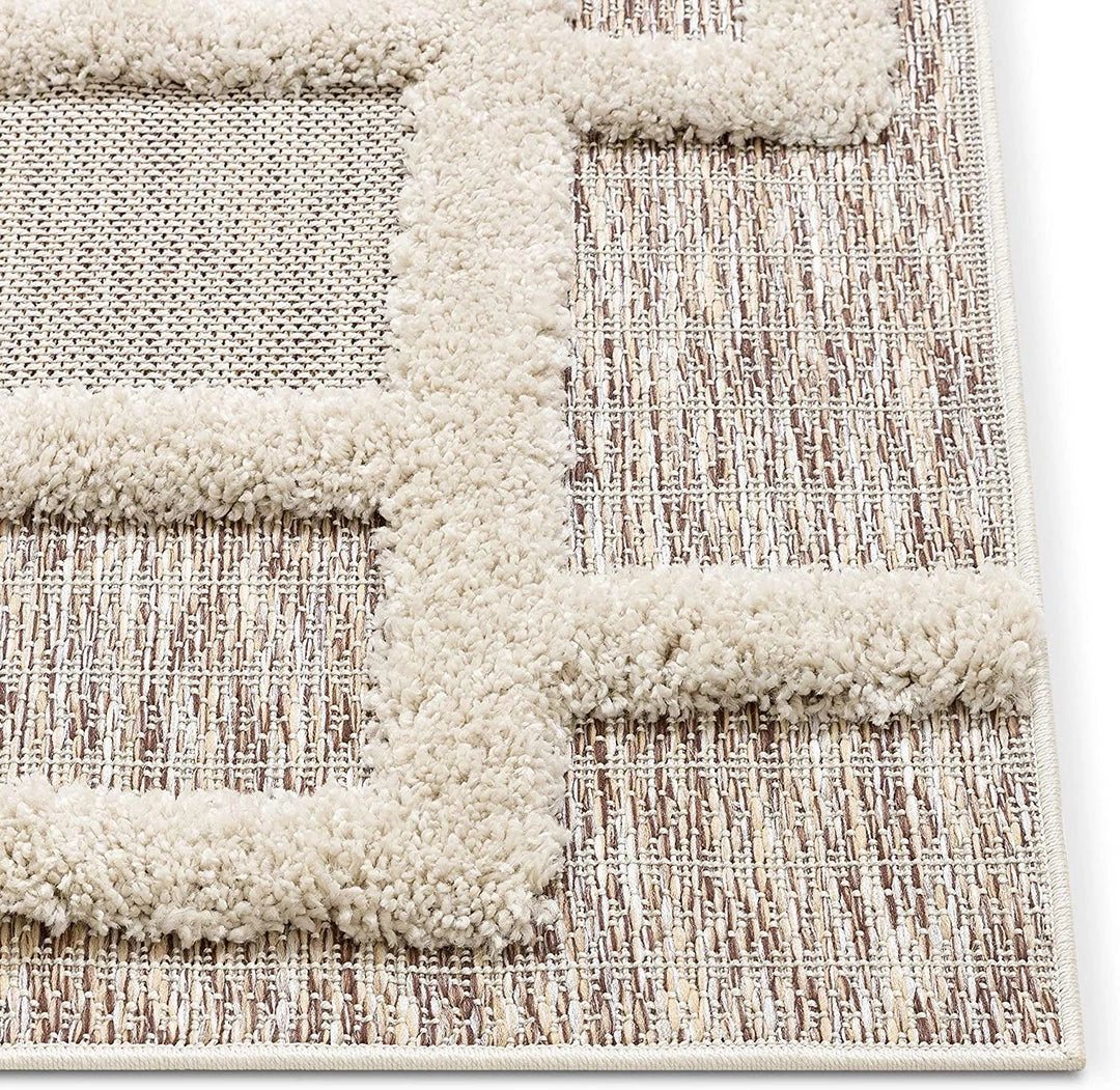 Varda Grey Tribal All Area Rugs And Runners Helga Beige Flat-Weave Hi-Low Pile Geometric Boxes Area Rug 3 Varda Grey Tribal All Area Rugs And Runners Helga Beige Flat-Weave Hi-Low Pile Geometric Boxes Area Rug