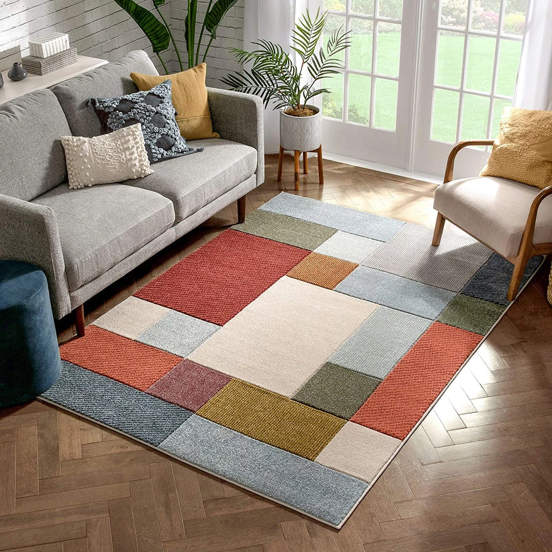 Modern Rugs And Decor Multi-color Modern Geometric Boxes Pattern Area Rug 1 Modern Rugs And Decor Multi-color Modern Geometric Boxes Pattern Area Rug