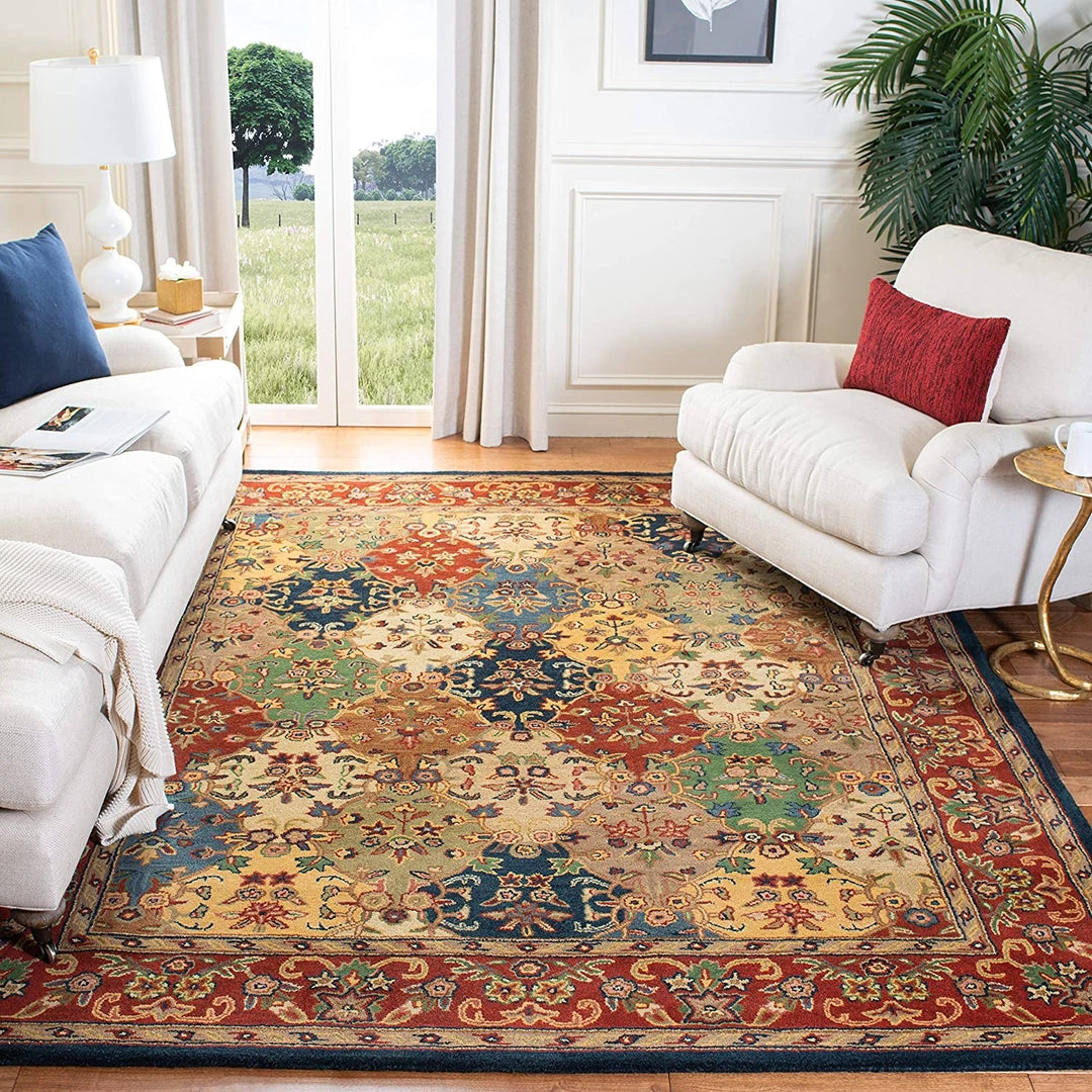 Safavieh All Area Rugs And Runners Heritage Collection Handmade Traditional Oriental Premium Wool Area Rug Multi / Burgundy 1 Safavieh All Area Rugs And Runners Heritage Collection Handmade Traditional Oriental Premium Wool Area Rug Multi / Burgundy