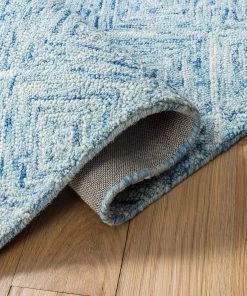 Safavieh All Area Rugs And Runners Ikat Collection Handmade Premium Wool Soft Area Rug Blue