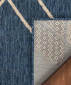 Well Woven Prosa Blue & Beige Indoor/Outdoor Flat Weave Pile Geometric Triangles Pattern Area Rug 10 Well Woven Prosa Blue & Beige Indoor/Outdoor Flat Weave Pile Geometric Triangles Pattern Area Rug