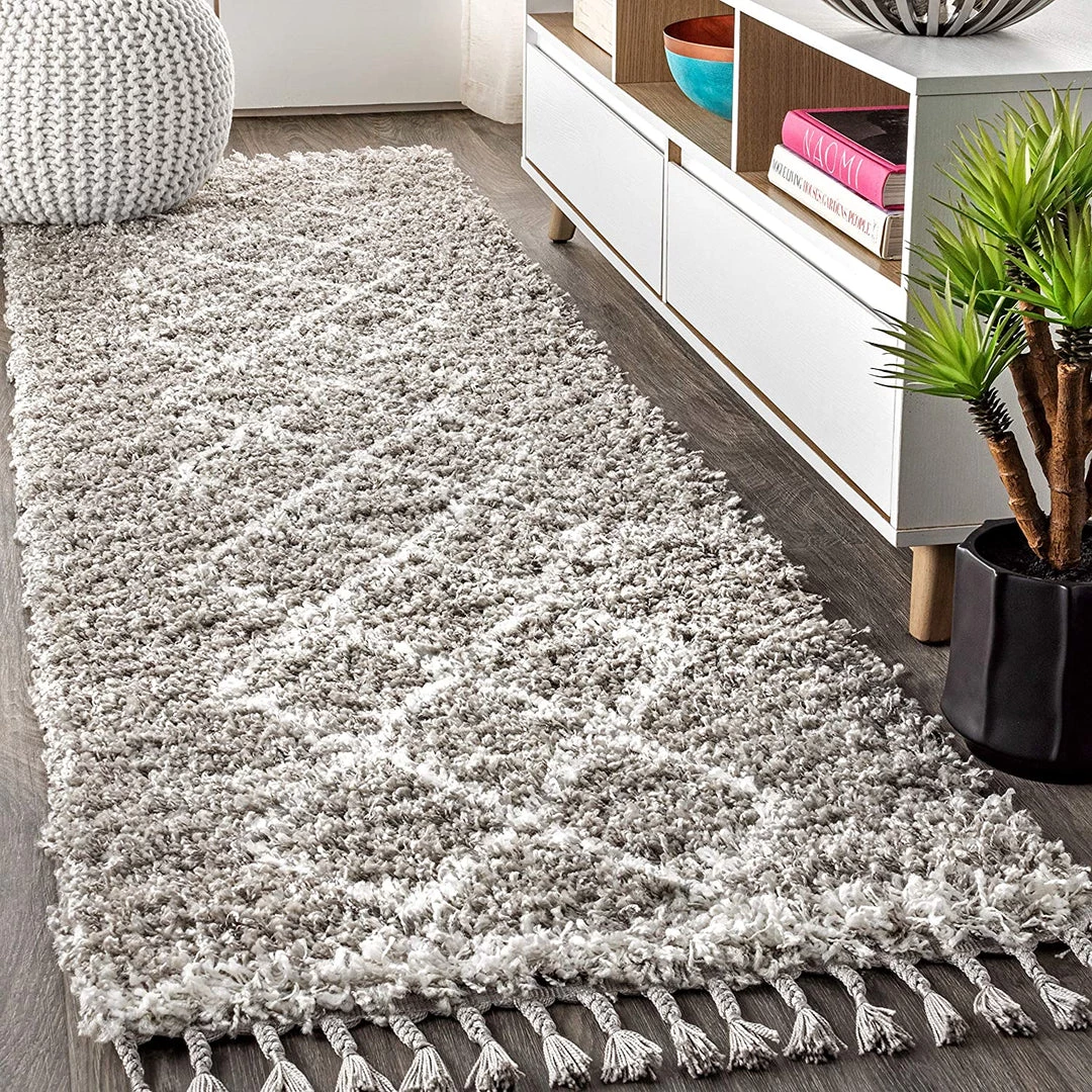 Jonathan All Area Rugs And Runners Mercer Plush Tassel Moroccan Tribal Geometric Trellis Area Rugs, Denim Blue/Cream 10 Jonathan All Area Rugs And Runners Mercer Plush Tassel Moroccan Tribal Geometric Trellis Area Rugs, Denim Blue/Cream