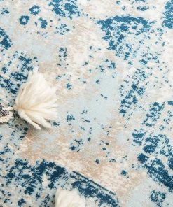 UL Vintage Distressed Blue Area Rugs