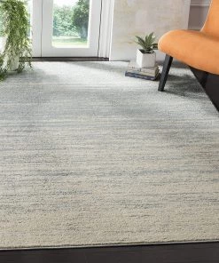 FAS Ombre Slate Cream Soft Area Rug