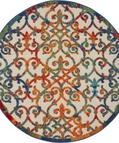 Modern Rugs And Decor All Area Rugs And Runners Multicolor Easy-Care Indoor-Outdoor Rug