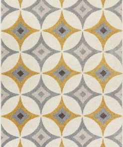 Well Woven All Area Rugs And Runners Mystic Perla Gold Modern Geometric Distressed Area Rug