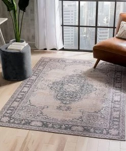 Well Woven Mareva Machine Washable Burgundy Red Vintage Oriental Medallion Area Rug All Area Rugs And Runners