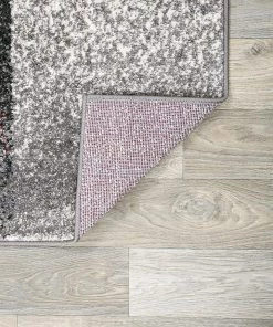 Modern Distressed Boxes Geometric Gray Box Pattern Area Rugs