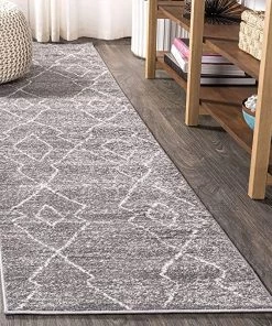 JONATHAN Y Soft Area Rug For Bedroom Kitchen Living Room Indoor Black All Area Rugs And Runners