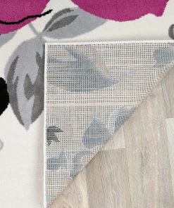WRG Floral Pink Gray Black Area Rugs All Area Rugs And Runners