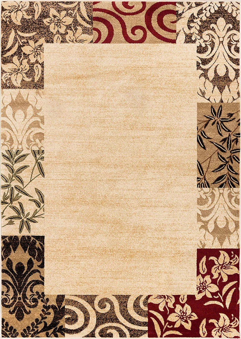Well Woven Barclay Vane Willow Damask Beige Modern Area Rug 2 Well Woven Barclay Vane Willow Damask Beige Modern Area Rug