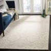 Modern Rugs And Decor All Area Rugs And Runners Handmade Premium Wool Area Rug, Silver / Ivory