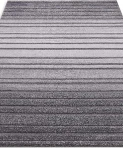 Well Woven K Grey Geometric Stripes Pattern Area Rug All Area Rugs And Runners