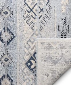 Well Woven All Area Rugs And Runners Elu Blue Vintage Stripes Pattern Area Rug