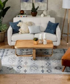 Well Woven All Area Rugs And Runners Elu Blue Vintage Stripes Pattern Area Rug