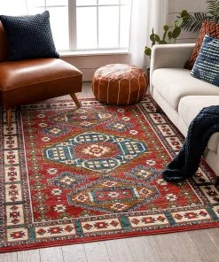 Well Woven Perry Crimson Southwestern Medallion Area Rug All Area Rugs And Runners