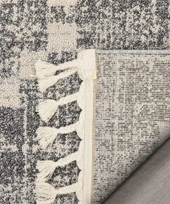 Modern Rugs And Decor Julia Ivory Grey Tassel Tribal Area Rug