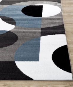 WRG Circle Gray/Grey Blue Area Rug All Area Rugs And Runners 12 WRG Circle Gray/Grey Blue Area Rug All Area Rugs And Runners