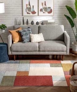 Modern Rugs And Decor Multi-color Modern Geometric Boxes Pattern Area Rug 9 Modern Rugs And Decor Multi-color Modern Geometric Boxes Pattern Area Rug