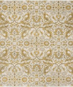 Safavieh Bedding Evoke Collection Non-Shedding Stain Resistant Living Room Bedroom Area Ivory / Gold