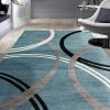 WRG All Area Rugs And Runners Contemporary Circles Pattern Light Blue Gray Soft Area Rugs
