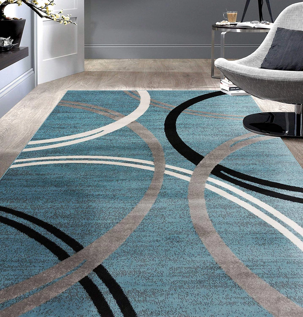 WRG All Area Rugs And Runners Contemporary Circles Pattern Light Blue Gray Soft Area Rugs 1 WRG All Area Rugs And Runners Contemporary Circles Pattern Light Blue Gray Soft Area Rugs