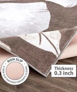 Camilson All Area Rugs And Runners Floral Area Rug - Non Slip Large Flower Carpet For Indoor Soft Area Rugs