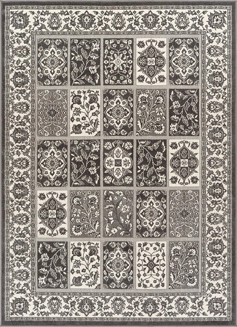 WW Modern Floral Panel Persian Design Grey Ivory Area Rug All Area Rugs And Runners 2 WW Modern Floral Panel Persian Design Grey Ivory Area Rug All Area Rugs And Runners