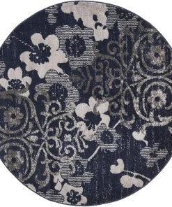Modern Rugs And Decor Navy Blue Silver Contemporary Chic Damask Soft Area Rug All Area Rugs And Runners