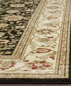 Safavieh All Area Rugs And Runners Lyndhurst Collection Traditional Oriental Non-Shedding Stain Resistant Living Room Bedroom Soft Area Rug Black / Ivory